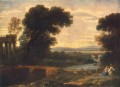 Landschaft mit der Ruhe auf der Flucht nach Ägypten 1666 Claude Lorrain